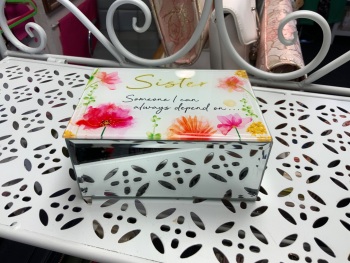 New Product….small mirrored floral sister jewellery box