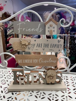 New Product….wooden highland cow friends sign