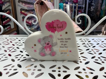New Product….ceramic little bear baby girl heart
