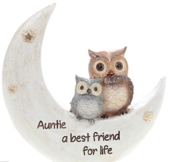 New Product….ceramic night owls auntie sign