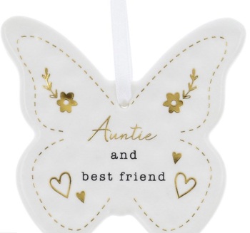 New Product….ceramic butterfly hanging auntie sign