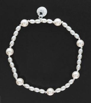 New Product….equilibrium silver plated pearl bracelet
