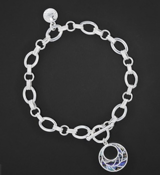 New Product….equilibrium paua shell silver plated elegance charm bracelet