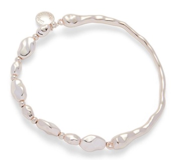 New Product….equilibrium molten metal pebbles gold plated bangle bracelet