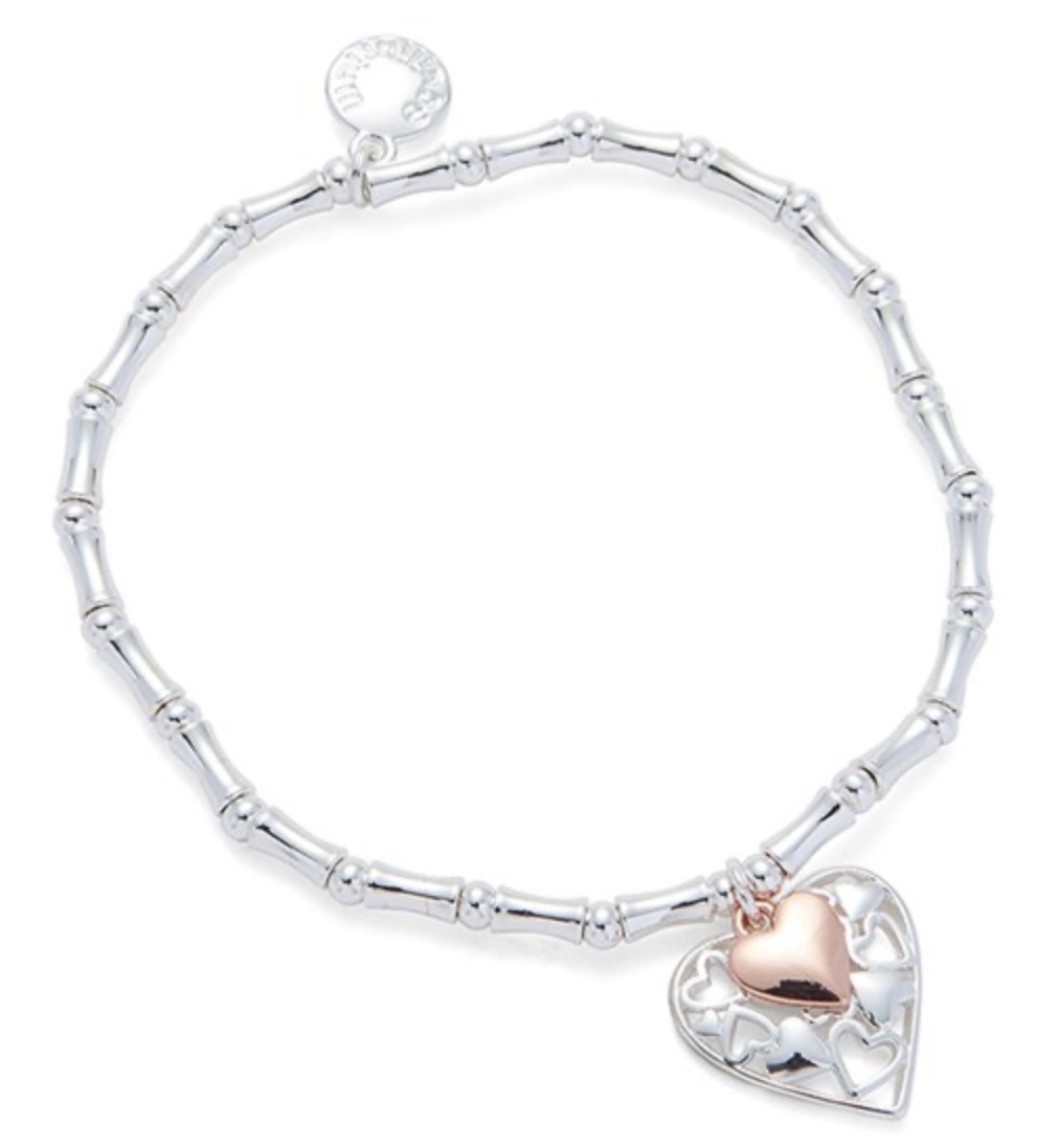 New Product….equilibrium filigree two tone hearts bracelet