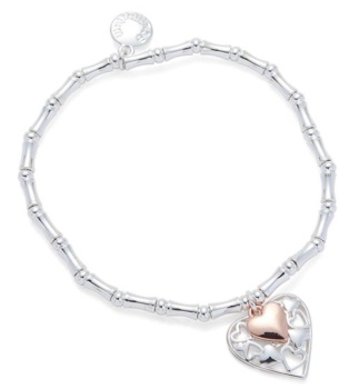 New Product….equilibrium filigree two tone hearts bracelet