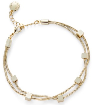 New Product….equilibrium geometric cubes gold plated bracelet