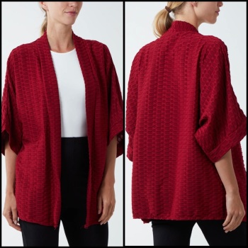 New Product….wine waffle textured jacket