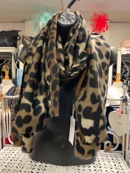 New Product….cosy black/brown animal print scarf