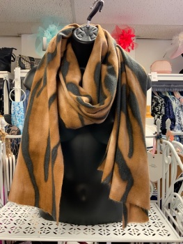 New Product….cosy black/brown animal print scarf
