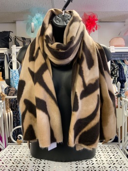 New Product….cosy brown/beige animal print scarf