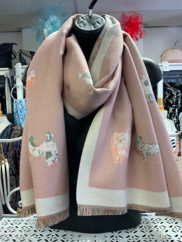 New Product…pink cosy different breeds of dog scarf