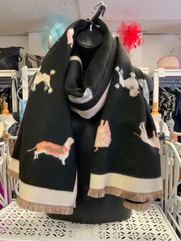 New Product….cosy black different breeds of dog scarf