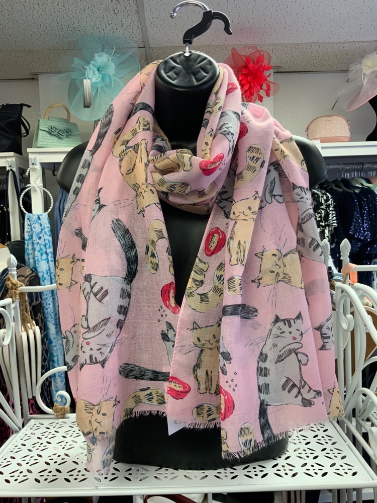 New Product….pink cat scarf