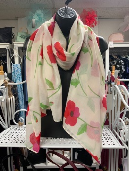 New Product….cream poppy scarf