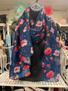 New Product….navy floral scarf