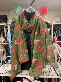 New Product…olive floral scarf