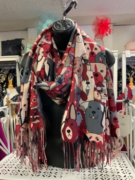 New Product….cosy red dog scarf