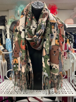 New Product….cosy green dog scarf
