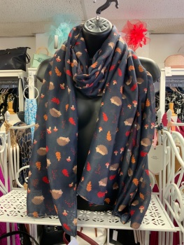 New Product….navy hedgehog scarf