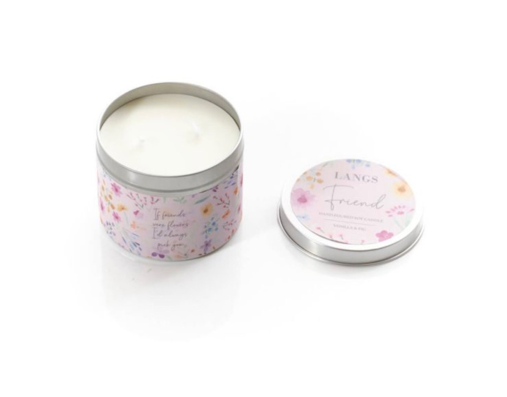 New Product…hand poured tin candle….if friends were flowers