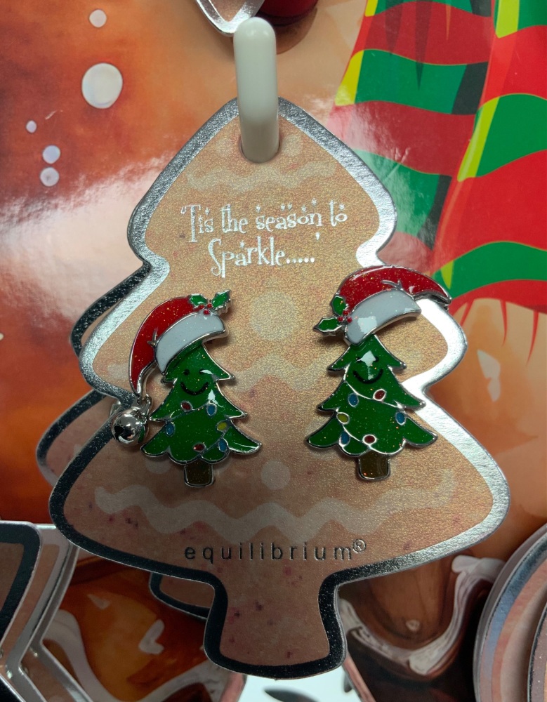 New Product….equilibrium Christmas tree earrings