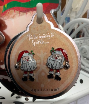 New Product….equilibrium Father Christmas earrings
