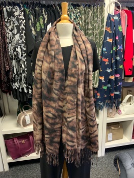 New Product….cosy and warm brown tiger print scarf