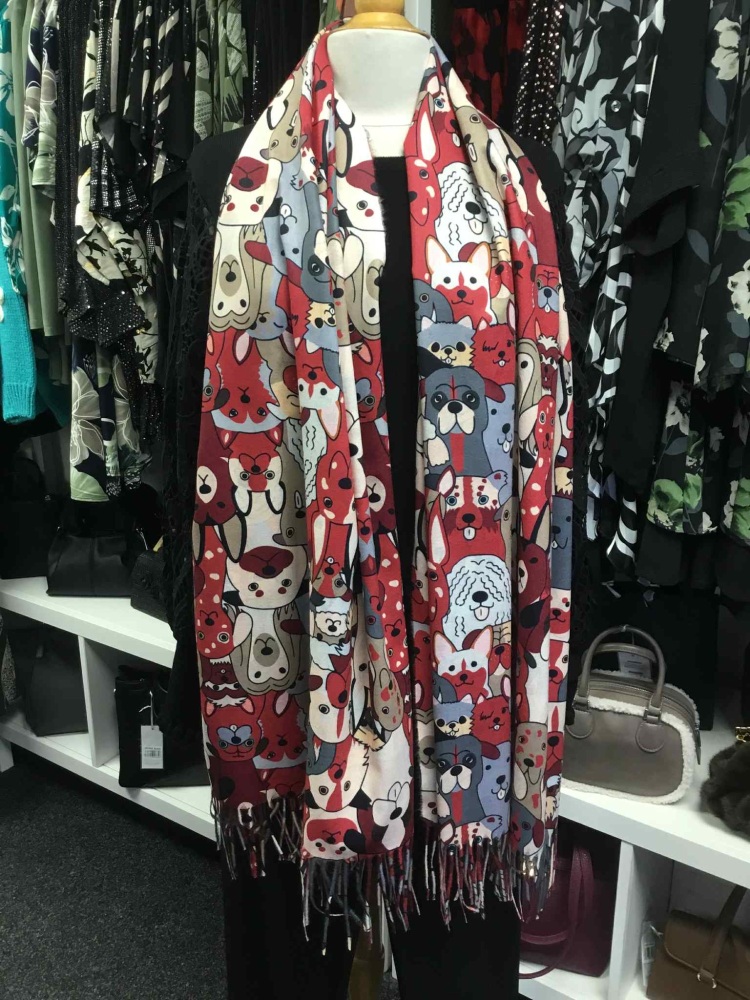 New Product….cosy red dog scarf