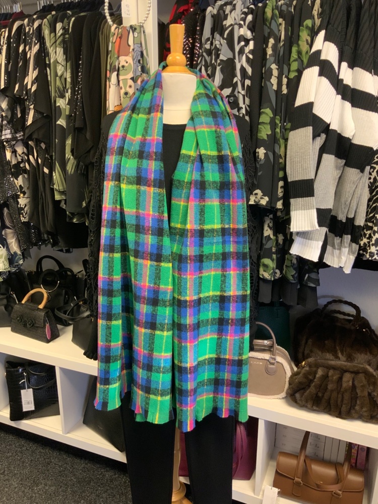 New Product….soft and cosy green tartan scarf