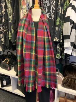 New Product….soft and cosy burgundy tartan scarf