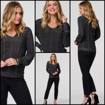 New Product….v necked black/silver sparkly jumper….size 10