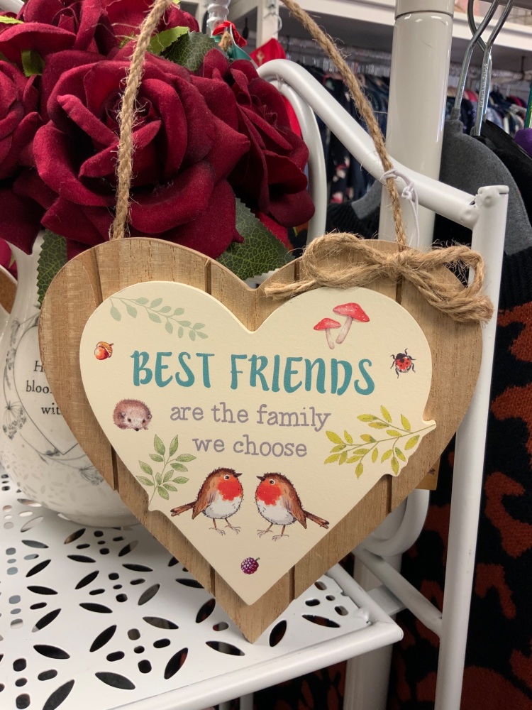 New Product….woodland robin hanging heart best friend