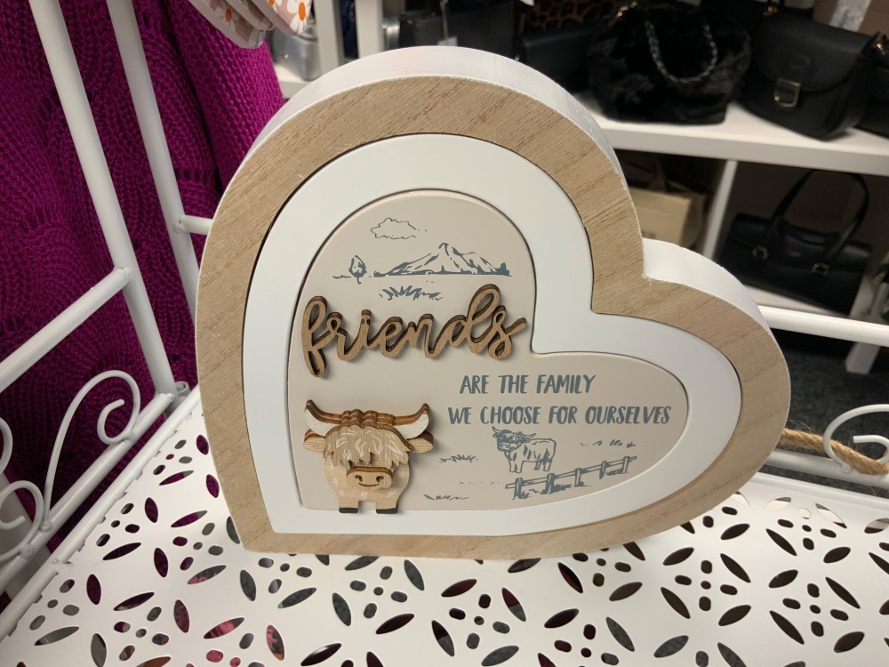 New Product….wooden highland cow friend plaque