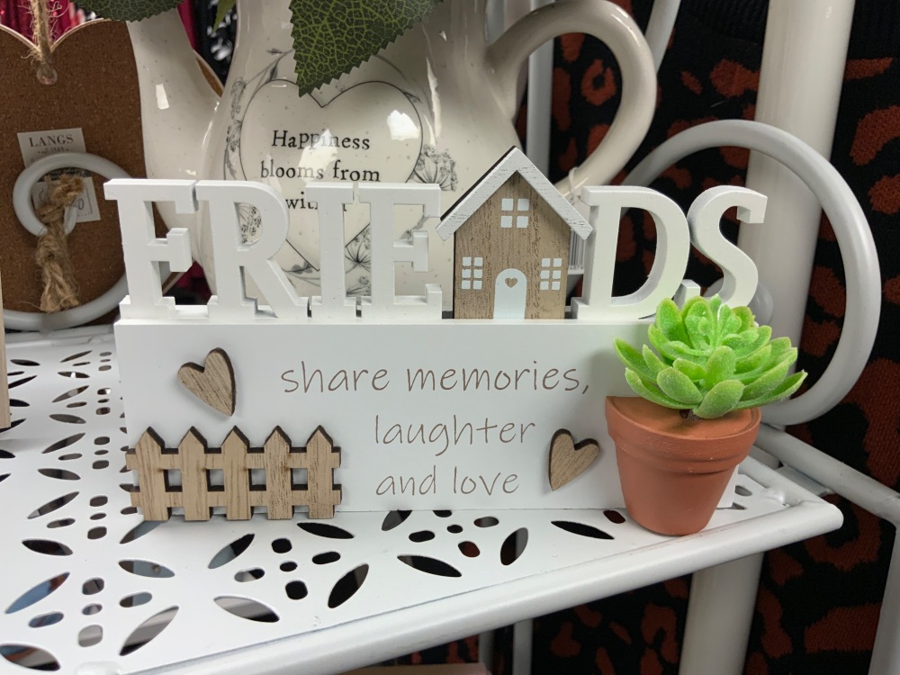 New Product….planted with love friend table plaque