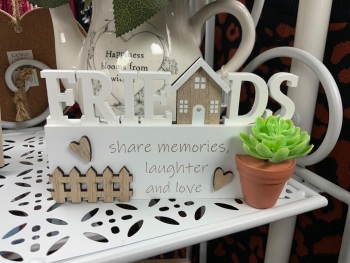 New Product….planted with love friend table plaque