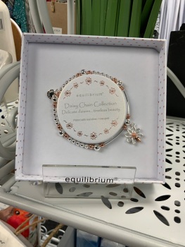 New Product&hellip;.equilibrium daisy chain two tone modern bracelet