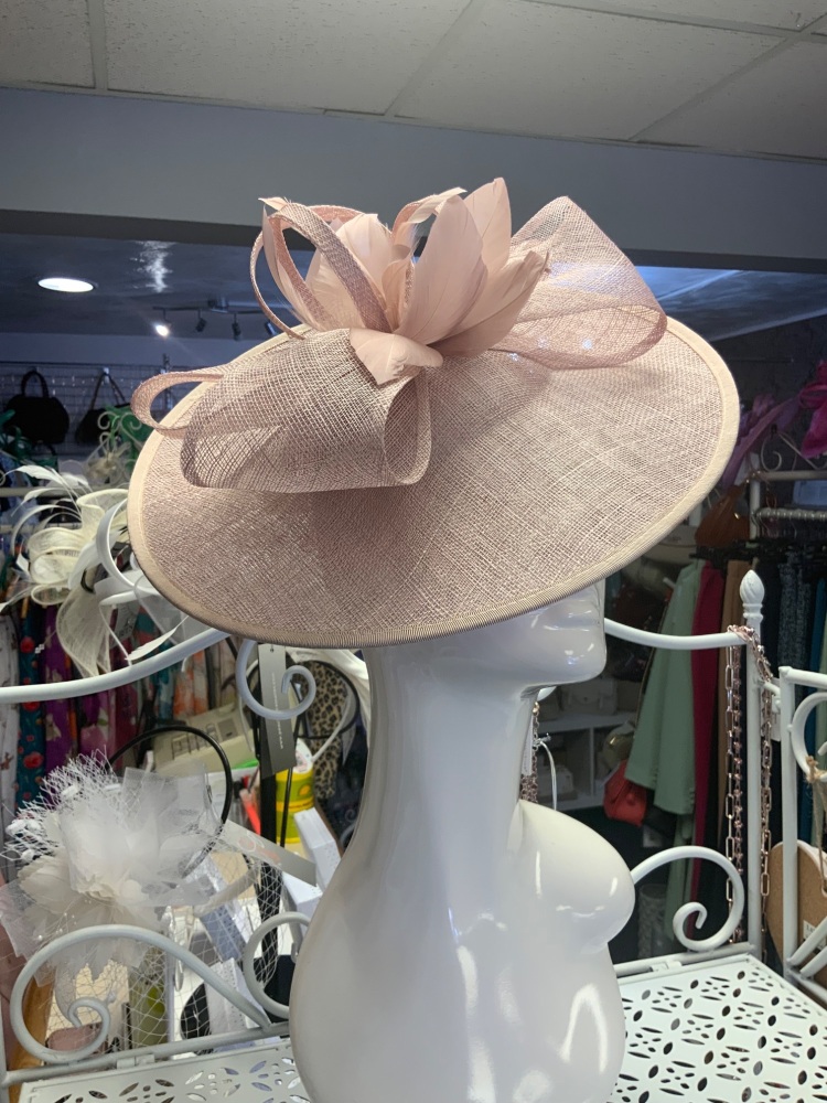 New Product….large coffee fascinator on a wide headband….sinamay and feathe