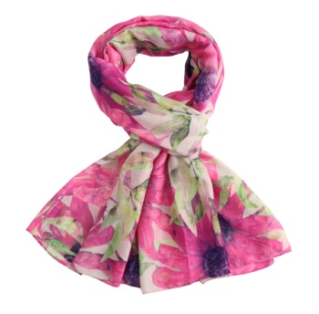 New Product&hellip;.bright pink/green floral scarf