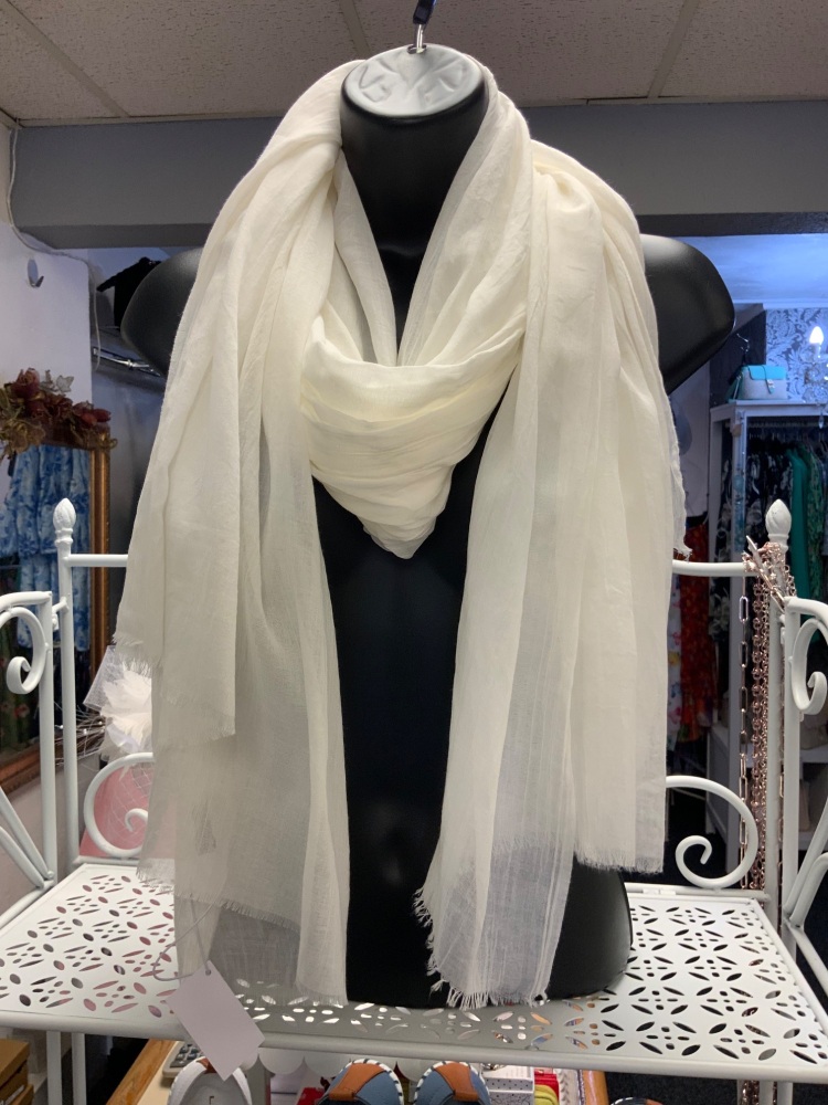 New Product….cream scarf
