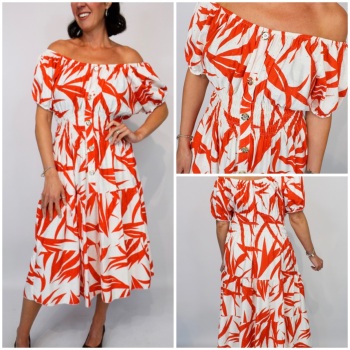 New Product&hellip;.orange magic dress with diamonte detail