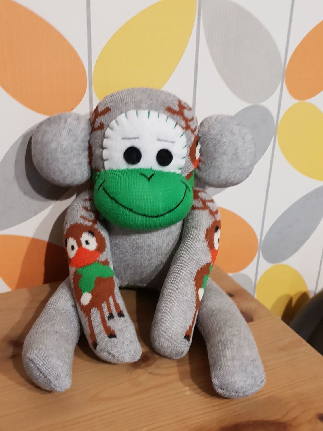 grey sock monkey