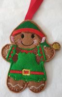 Christmas Elf Girl Gingerbread 