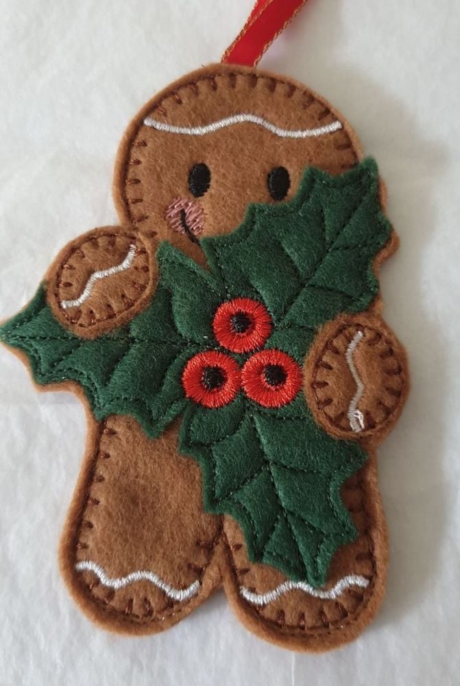 Christmas Holly Gingerbread 
