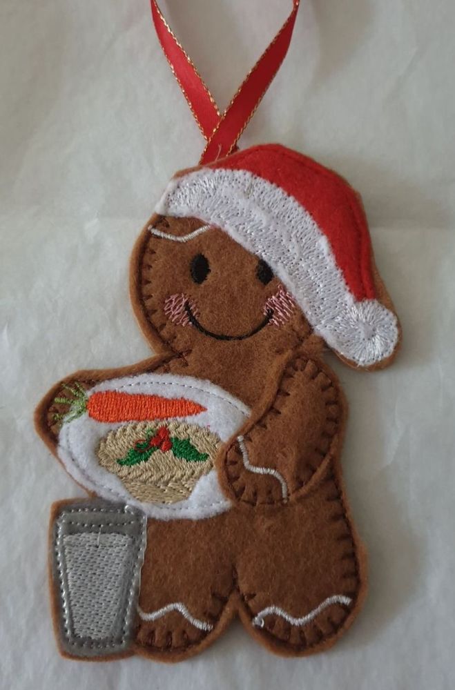 Christmas Santa Plate Gingerbread 