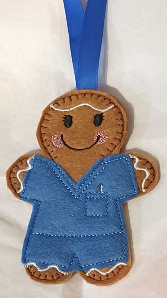 Nurse / Doctor Hosiptal worker  Scrubs Gingerbread 