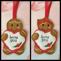 Love You Heart Gingerbread 