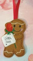 Single Red Rose Gingerbread 