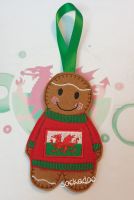 Welsh Flag Jumper Gingerbread