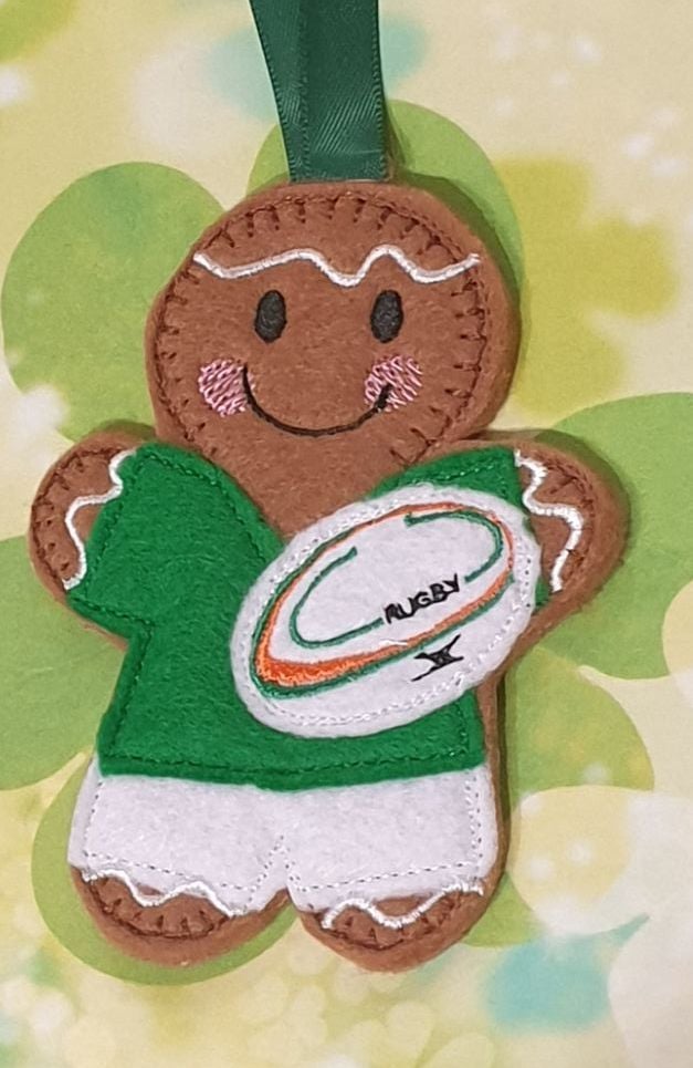 IRISH Rugby Player Gingerbread 